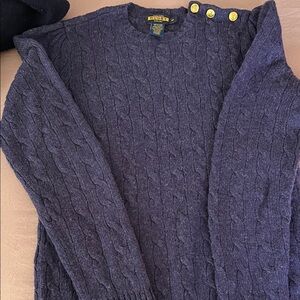 Rugby Ralph Lauren Dark Blue Cable Knit Sweater